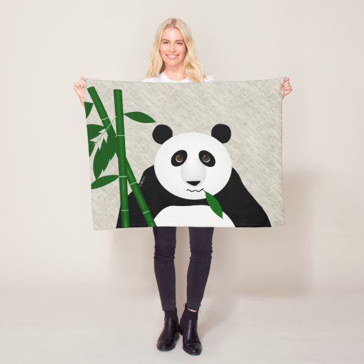 Panda Small Fleece Blanket (In situ)