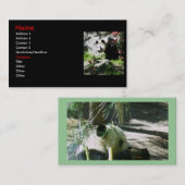 Panda Smile Cartes de visite (Devant / Derrière)