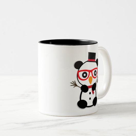 Panda Snowman - Leon The Panda Beer Snowmen Mok (Voorkant rechts)