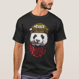 Panda Soldaat Amerikaans Militair Beer Merica 4e v T-shirt