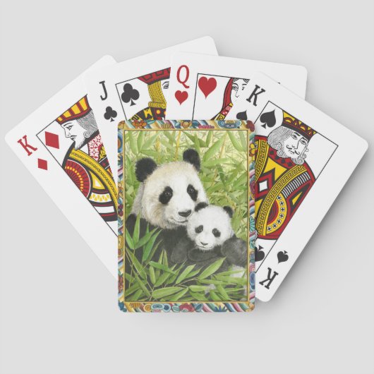 Panda speelkaartendek pokerkaarten (Achterkant)