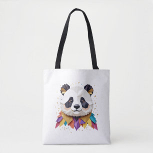 Panda speels Schattig leuk dier kleurrijk vrolijk Draagtas
