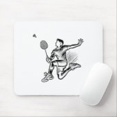 Panda speelt badminton speler shuttle muismat (Met muis)