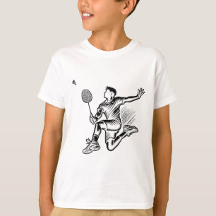 Panda speelt badminton speler shuttle t-shirt