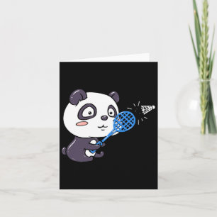 Panda spelen Badminton krijgen zweterig in Panda B Kaart