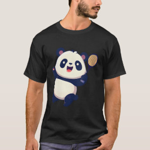 Panda Spelen Tennis Badminton T-shirt