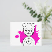 panda splatz. briefkaart (Staand voorkant)