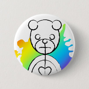 panda splatz. ronde button 5,7 cm