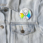 panda splatz. ronde button 5,7 cm (In situ)