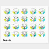 panda splatz. ronde sticker (Vel)