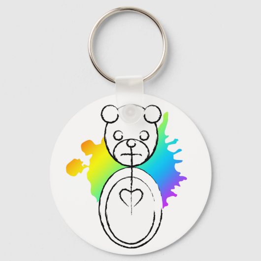 panda splatz. sleutelhanger (Voorkant)