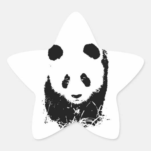 Panda Ster Sticker (Voorkant)