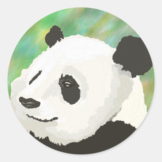 Panda-Sticker Ronde Sticker (Voorkant)