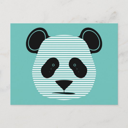 panda strepen briefkaart (Voorkant)