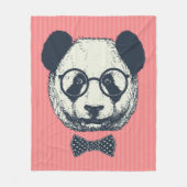 Panda Stripes Fleece Deken (Voorkant)