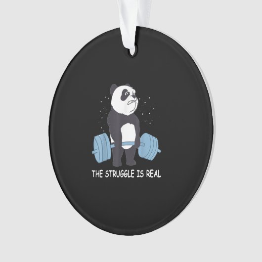 Panda Struggle Est Véritable Ours Deadlift Gym Drô (devant)
