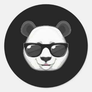 Panda Sunbril Ronde Sticker