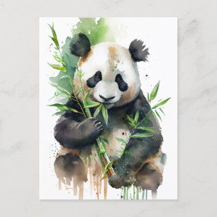 Panda symbool van gezelligheid, vriendelijkheid en briefkaart