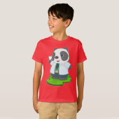 Panda tandarts tand t-shirt (Voorkant volledig)
