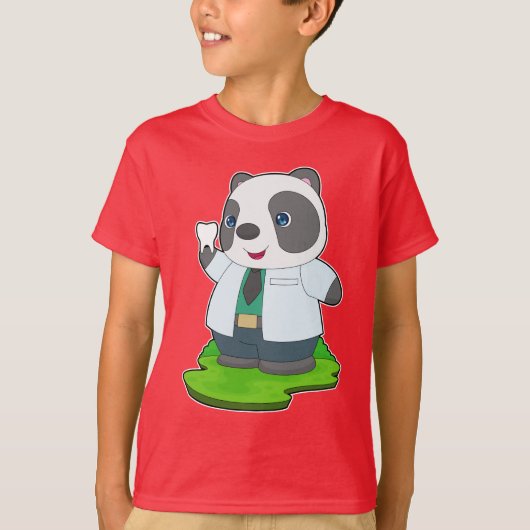 Panda tandarts tand t-shirt (Voorkant)