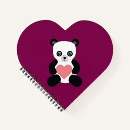 Panda teddybeer met hart Notitieboek