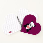 Panda teddybeer met hart Notitieboek (Binnen)