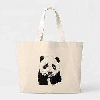Panda-tekening Grote Tote Bag