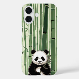  Panda Telefoonhoesje met Bamboe iPhone 16 Hoesje