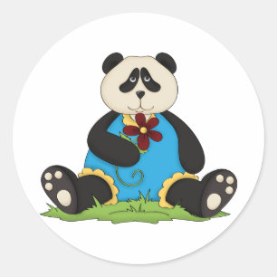 Panda Tenant Un Stickers Fleur