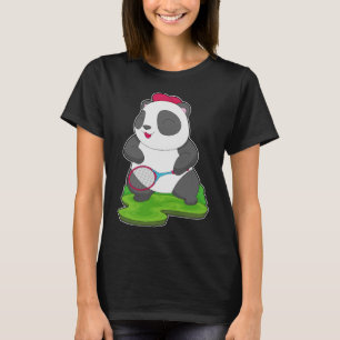 Panda Tennis racket T-shirt