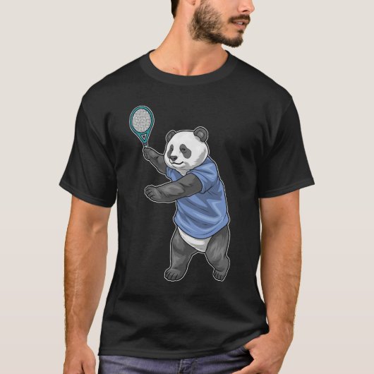 Panda Tennis racket T-shirt (Voorkant)