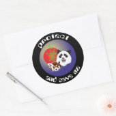 Panda Treffen Aufkleber Ronde Sticker (Envelop)