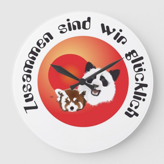 Panda Treffen Uhr Grote Klok (Voorkant)