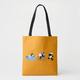 Panda Triathlon Canvas tas