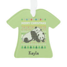 Panda Ugly Christmas Sweat Wildlife Series