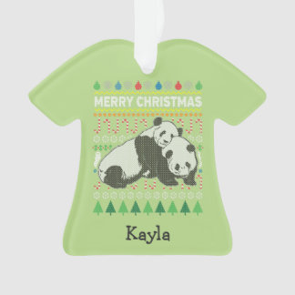 Panda Ugly KerstSweater Wildlife Series Ornament