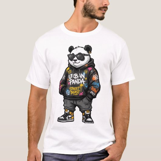Panda urbain Street Beast Graffiti Sweat à capuche (Devant)
