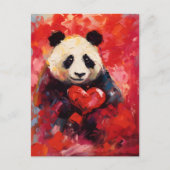 Panda Valentijnsdag Briefkaart (Voorkant)