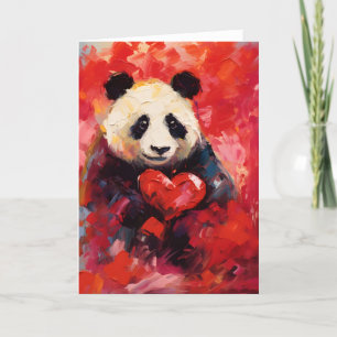 Panda Valentijnsdag Feestdagen Kaart