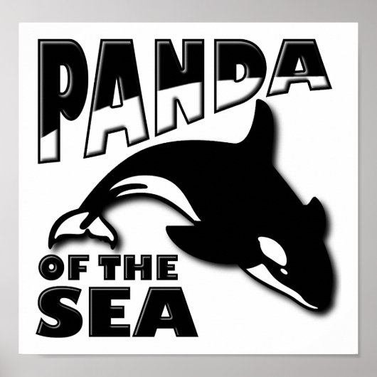 Panda van de Zee Grappige Poster (Voorkant)