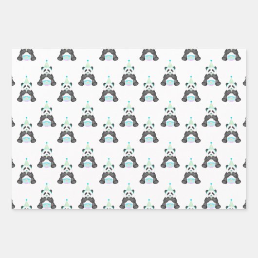 Panda van padie met cokespatroon inpakpapier vel (Voorkant 2)