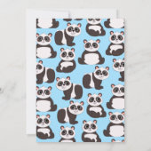 Panda-verjaardagsfeestje Kaart (Achterkant)