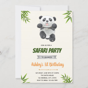 panda verjaardagsuitnodiging kaart