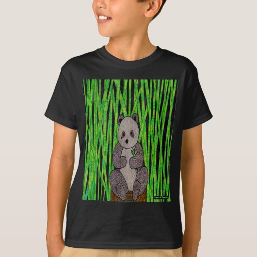Panda (vif) - T-Shirt Basique pour Garçon (Devant)