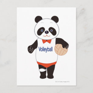 Panda Volleyball Player Briefkaart