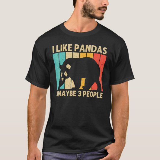Panda voor mannen Beer dierentuin T-shirt (Voorkant)