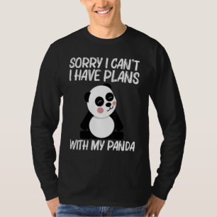 Panda voor mannen vrouwen zwart witte beer welp 2 t-shirt