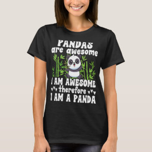 Panda voor vrouwen jongens meisjes Beer 4 T-shirt