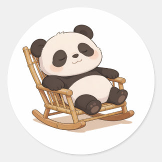 panda,warm,genezend,langzaam,innerlijke vrede #011 ronde sticker