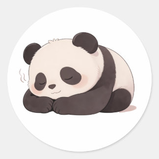 panda,warm,genezend,langzaam,innerlijke vrede #01 ronde sticker